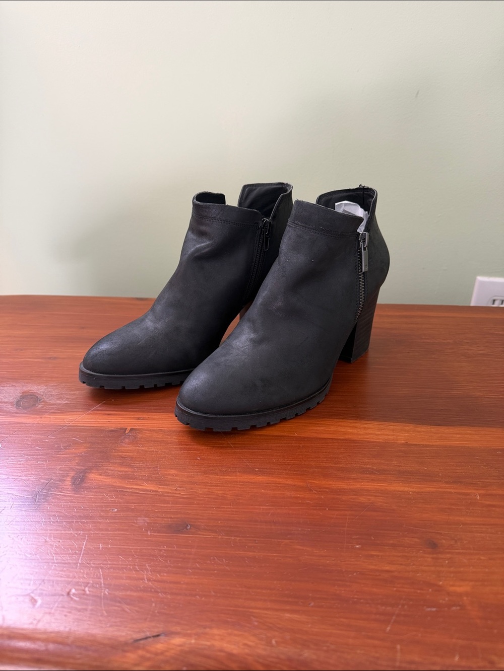 Lucky Brand Black Side-Zip Ankle Booties, 8